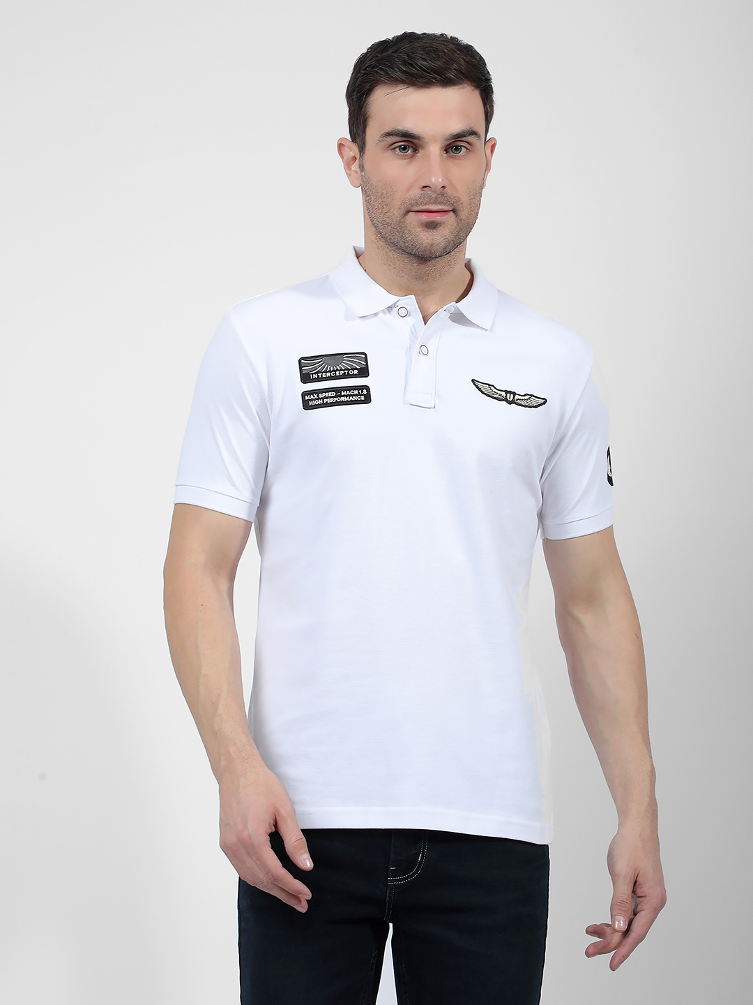 Numero Uno Men Embroidered White T-Shirt